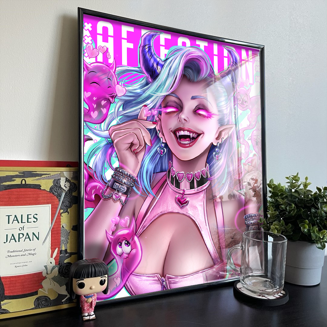 Affection Oni - Premium Art Print